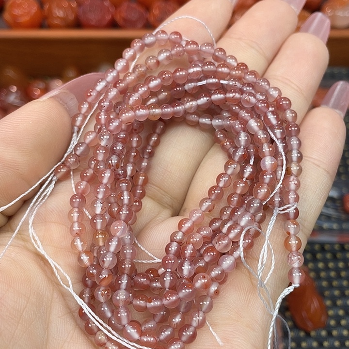 南红玛瑙未镶嵌颈饰小米珠