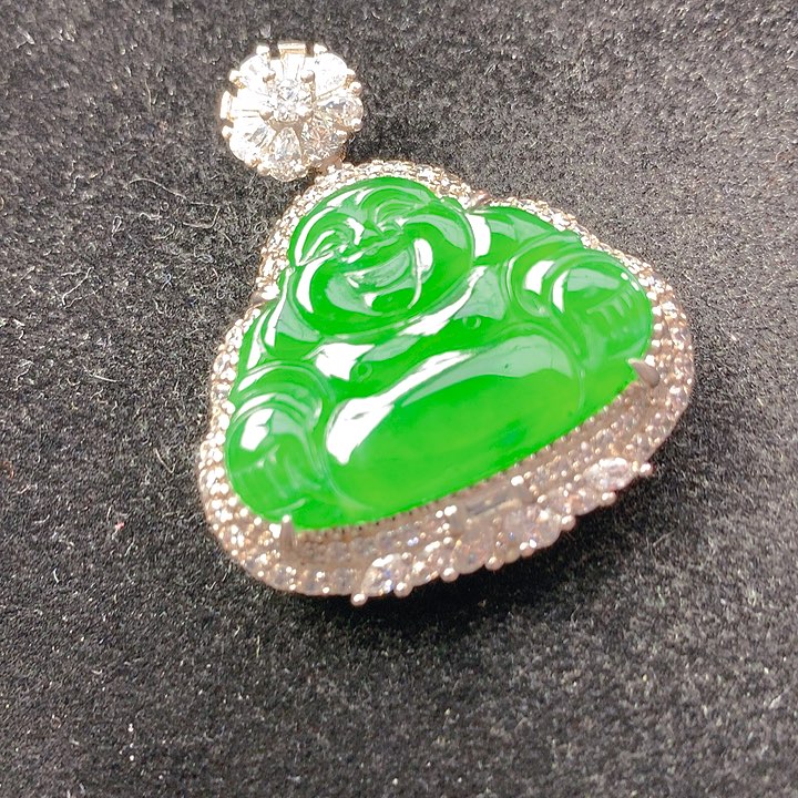 【闪购商品】翡翠银S925镶嵌颈饰翡翠