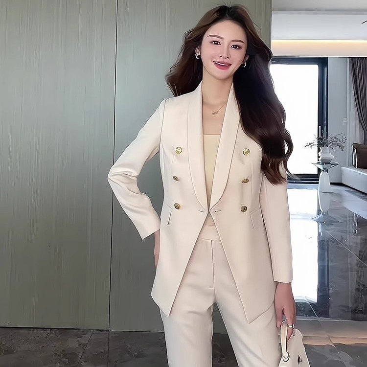 高级感穿搭干练气质西装套装女装小个子职业装女神范高端两件套女