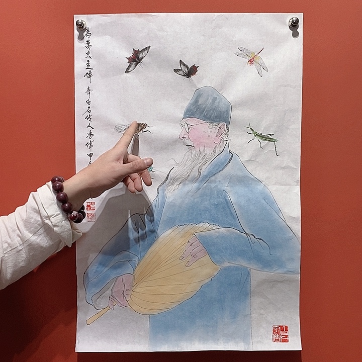 国画冯伟老师手绘国画作品音浩