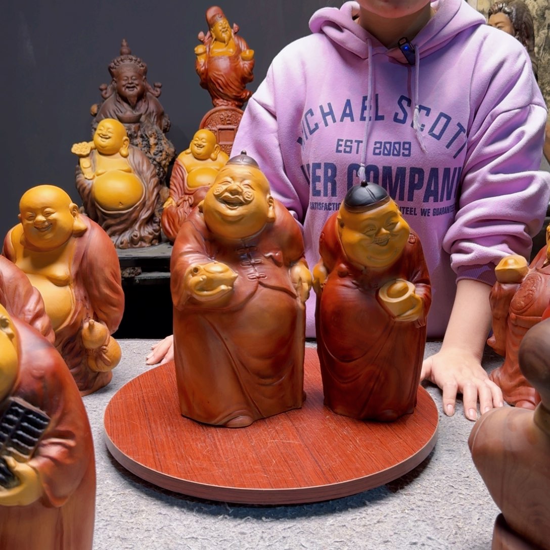 1***0木茶壶小地主一个香樟木木雕摆件放漏价不退不换