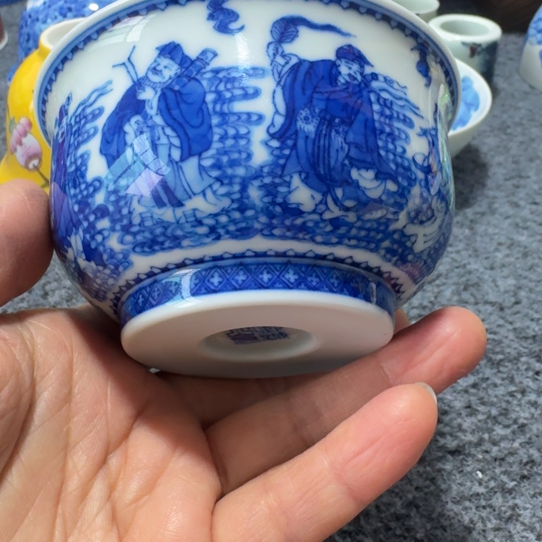 鄄***哥现代景德镇陶瓷手绘茶具