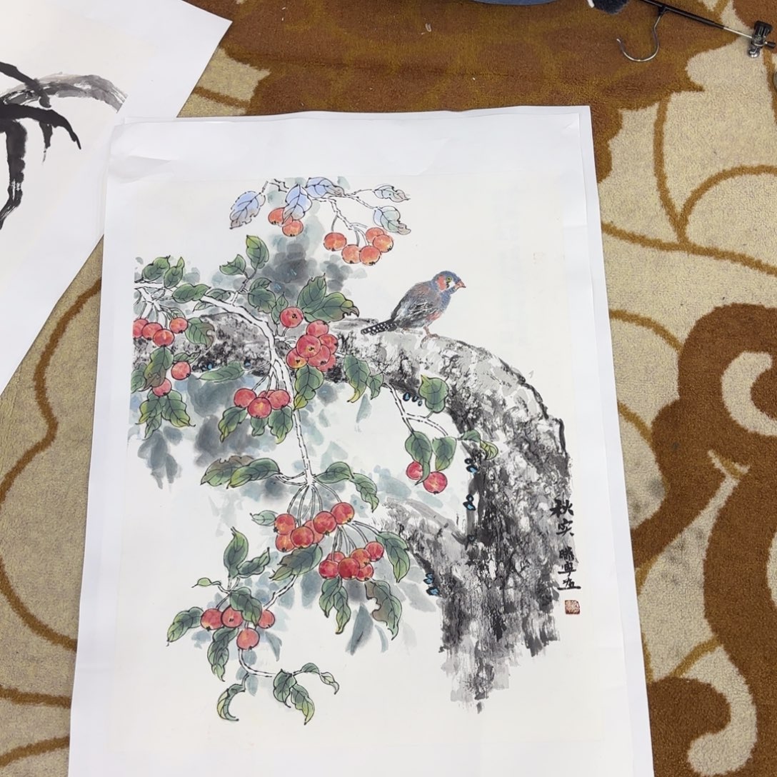 天***媒国画腾宁四尺三开李欣主播