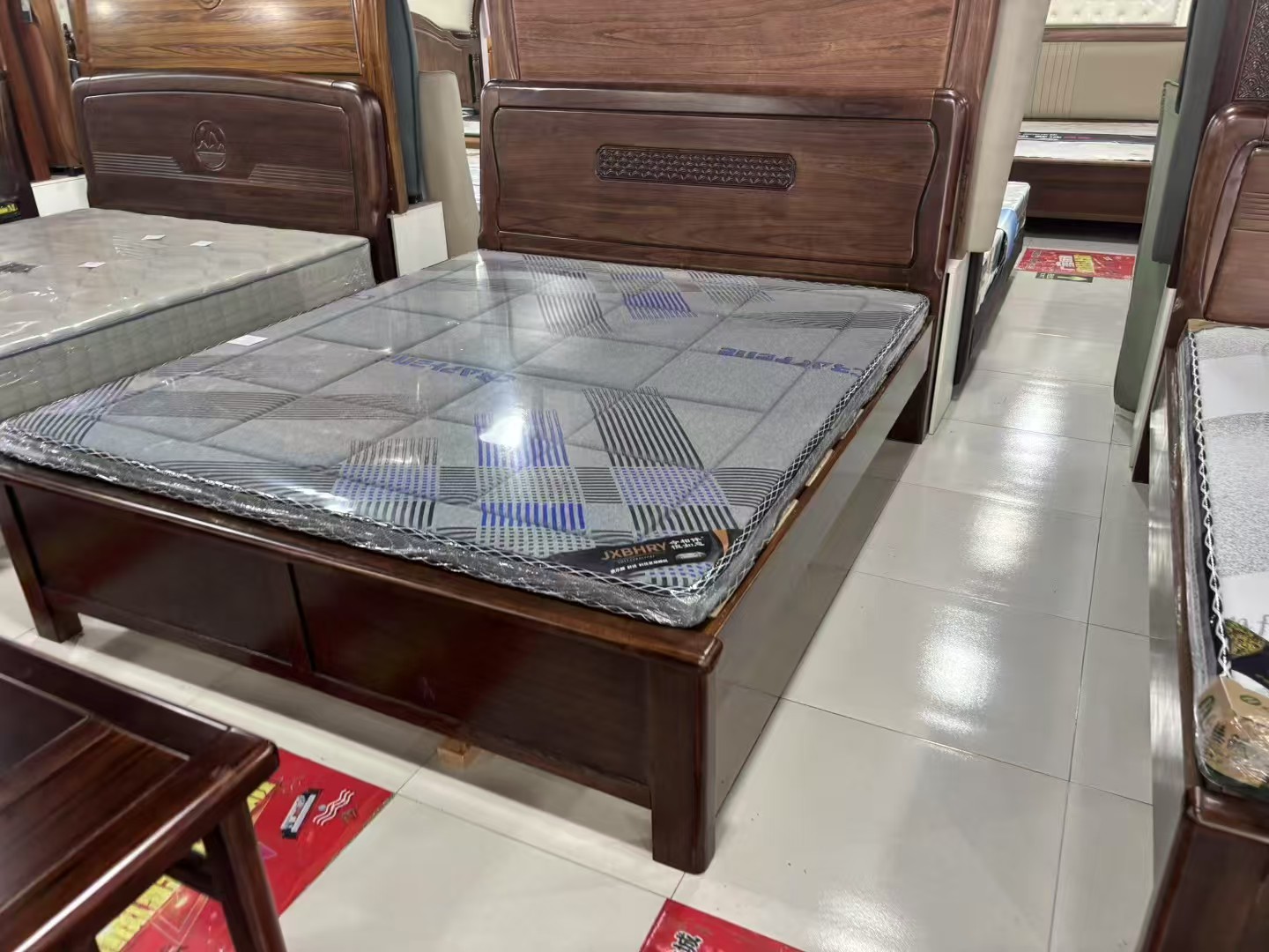 新中式实木大床特价定金链接 