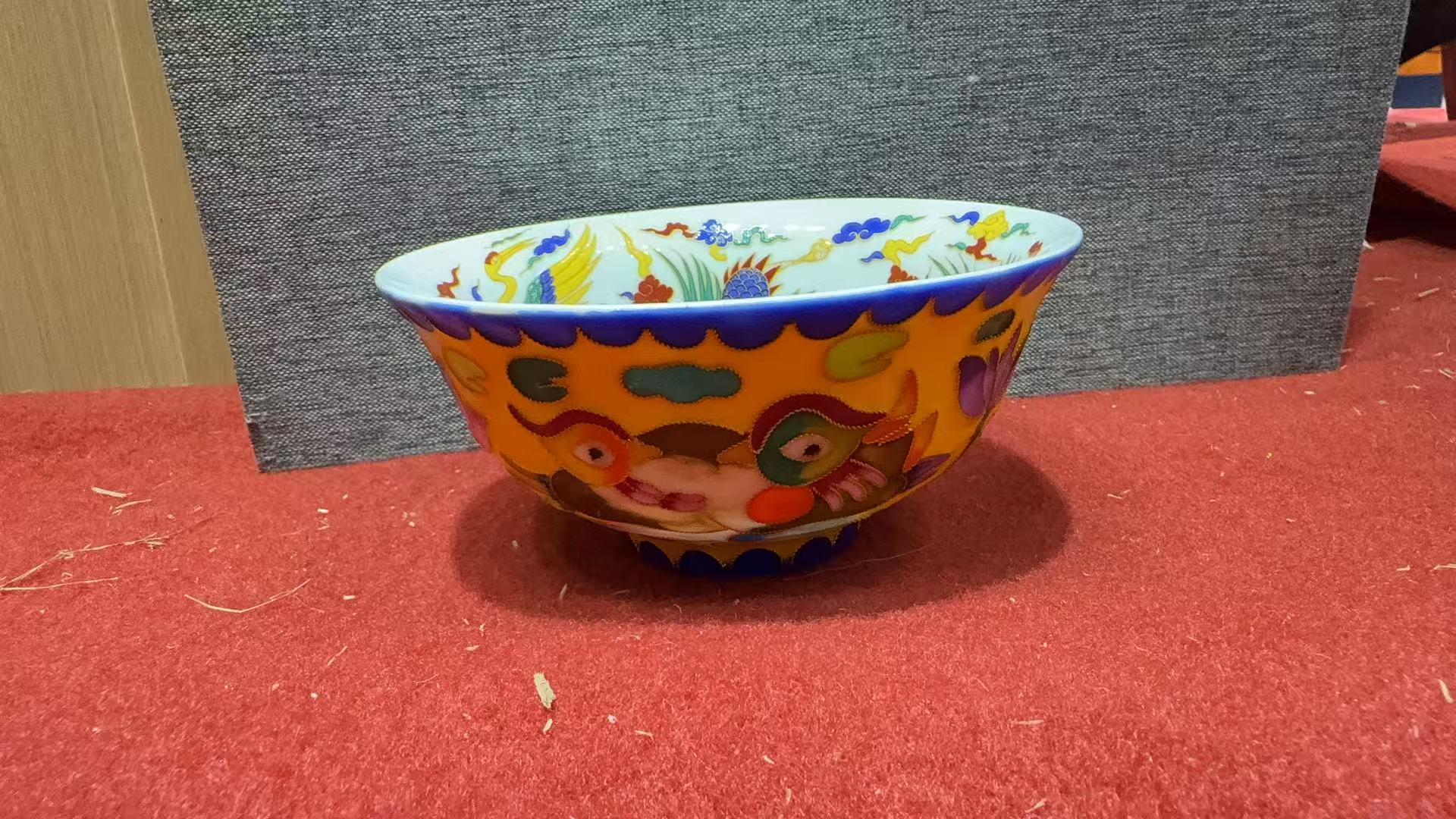 景德镇陶瓷景泰蓝鸳鸯碗