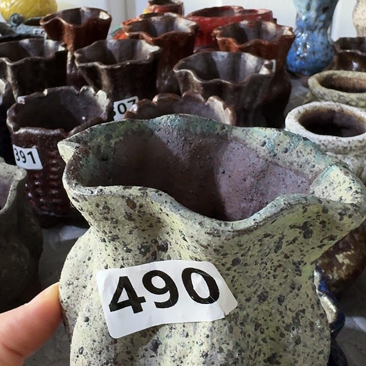 内口9高10粗陶手工