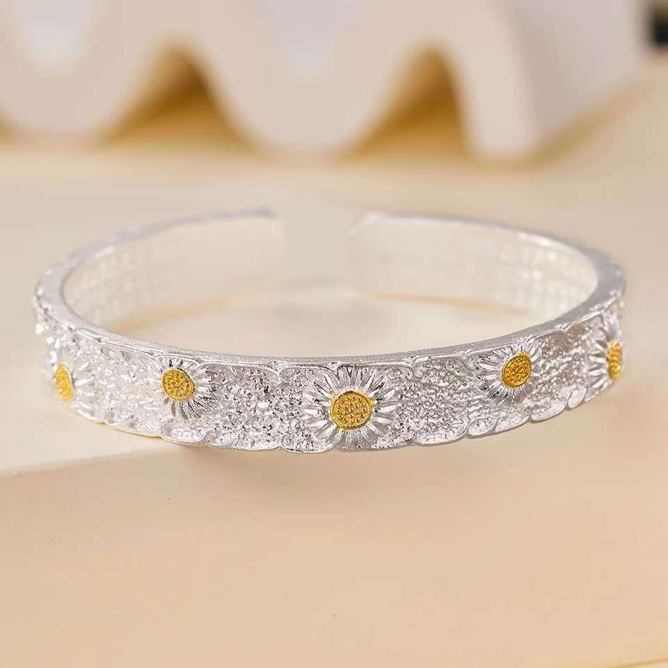 999.9银向日葵小雏菊开口