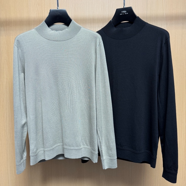 【爵派尔】XL033半高领精纺羊毛净版长袖毛衣