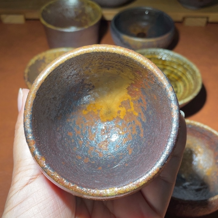 英***俊茶盏柴烧自然落灰烧