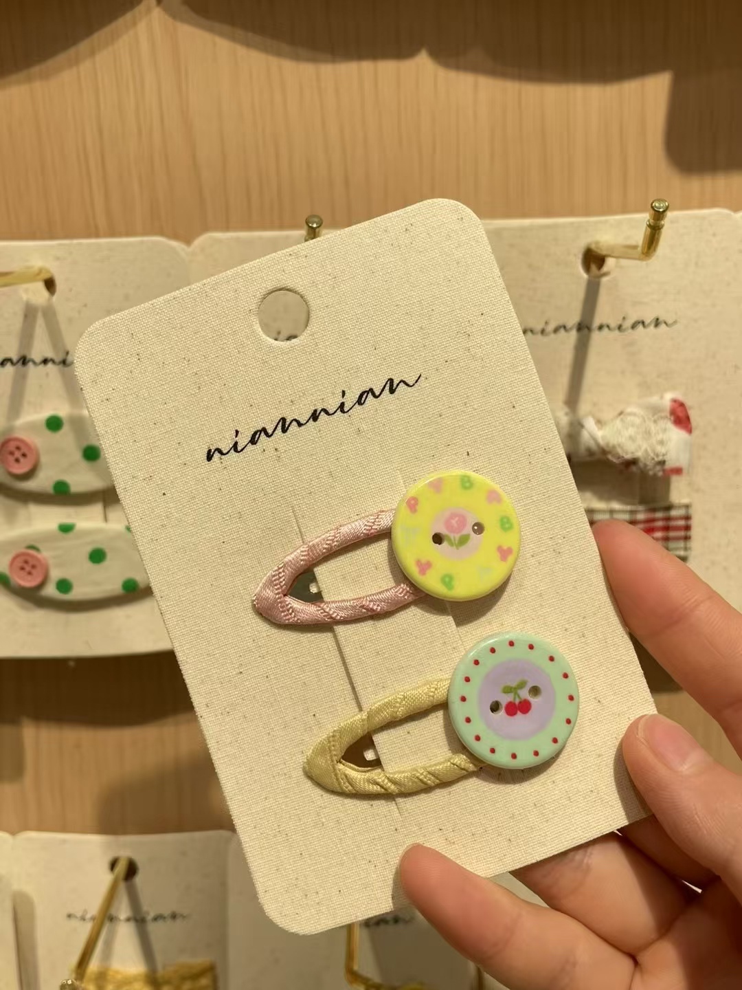 森系韩系可爱发夹发饰儿童头饰手工女童发卡黄色彩色韩版甜美