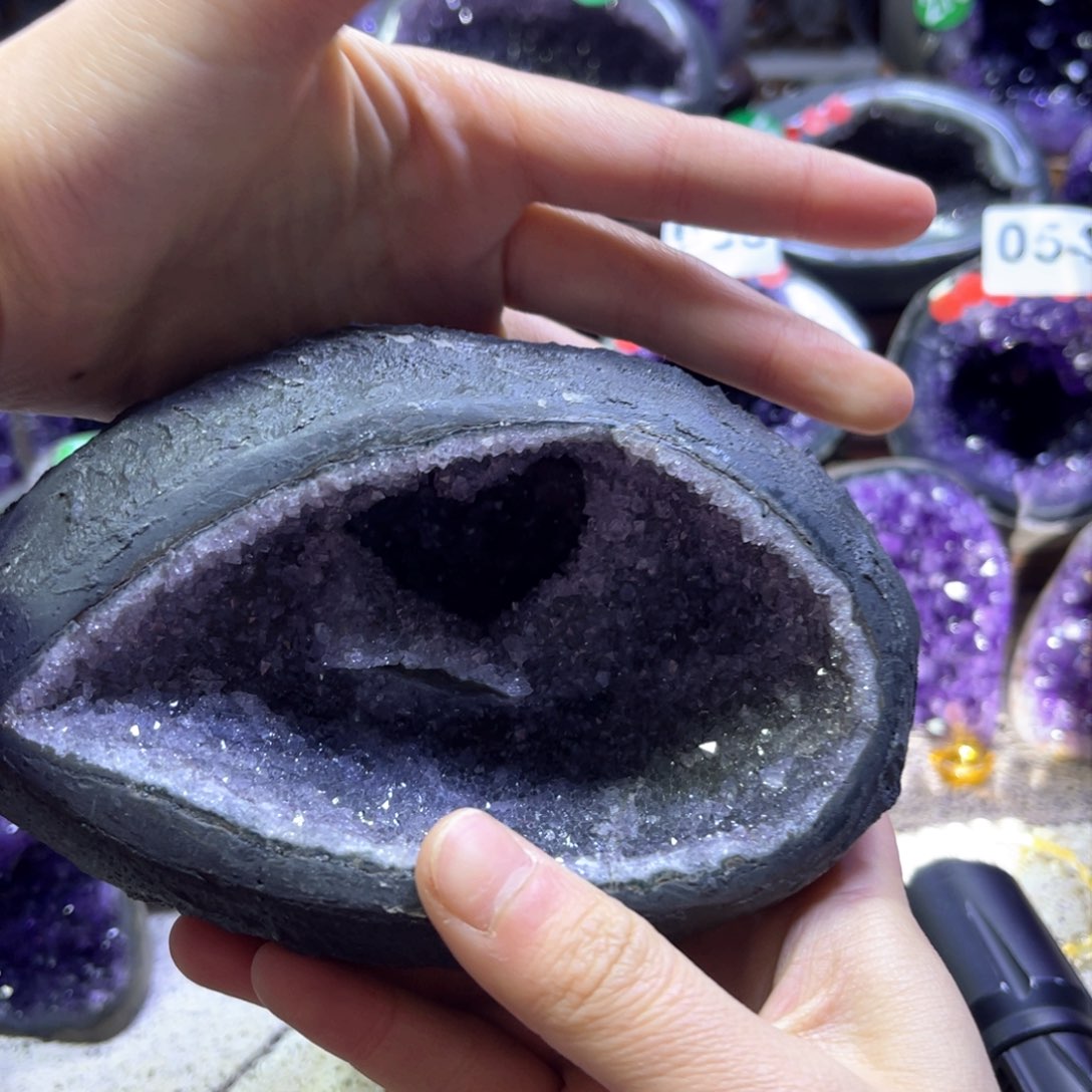 紫晶摆件未镶嵌紫水晶