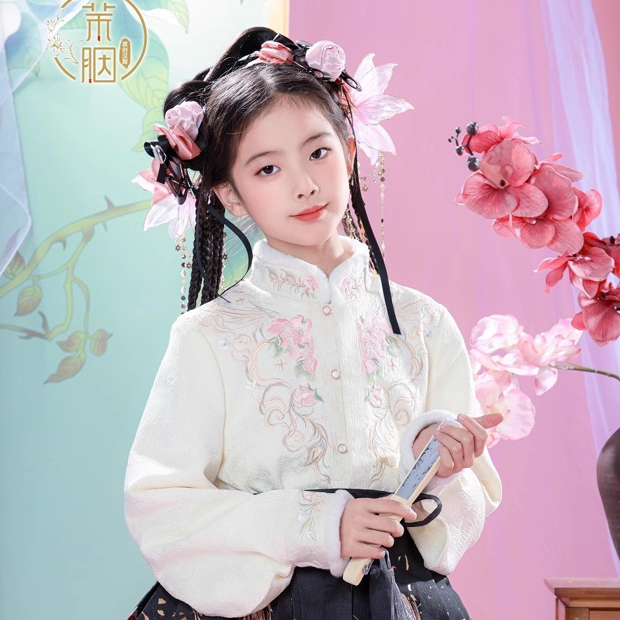茉胭原创 千金 立领中衣女童汉服亲子装