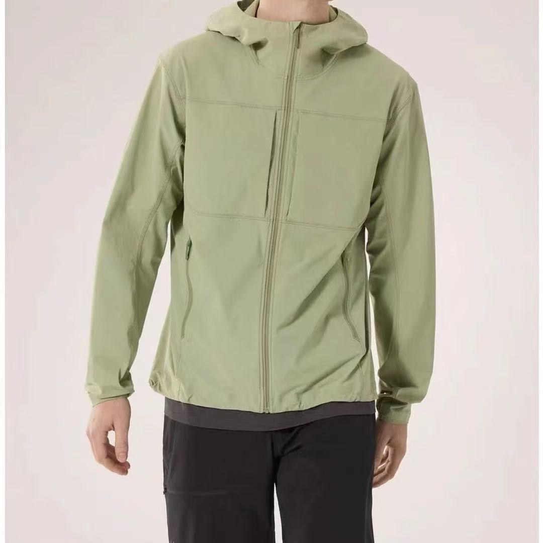 gm城市商务休闲通勤户外运动软壳连帽防风防水透气冲锋衣