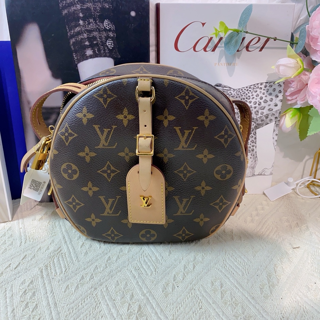 95新 LouisVuitton/路易威登 lv大圆饼包少钥匙 单肩包 12848173