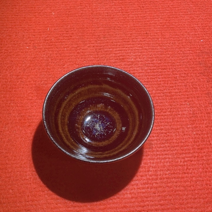 茶盏龙窑柴烧金油滴平口