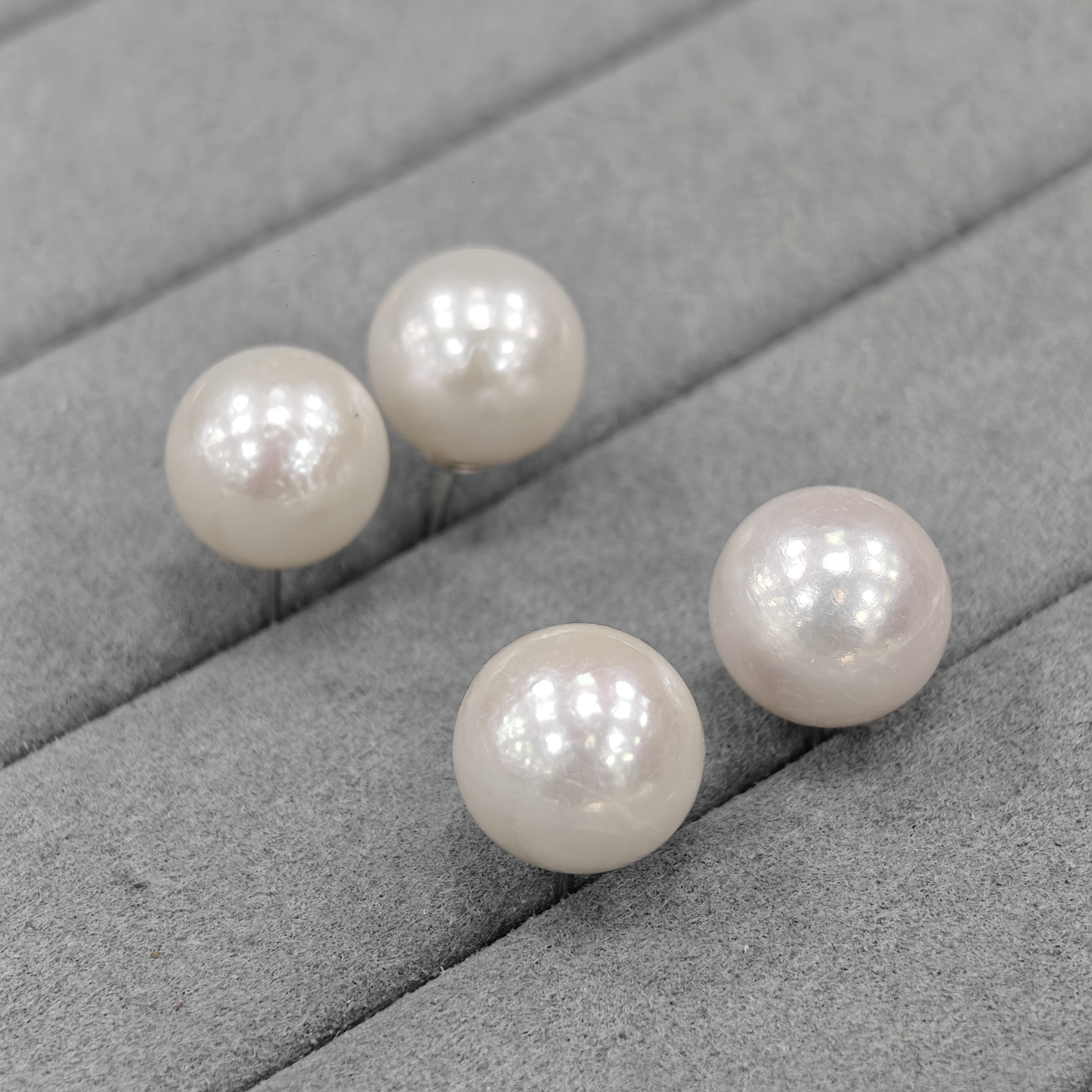 【村有晶品】爱迪生淡水珍珠耳钉 多样性发一件 约11-12mm 060ZBXY