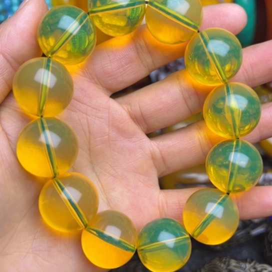 琥珀未镶嵌手链蜜蜡