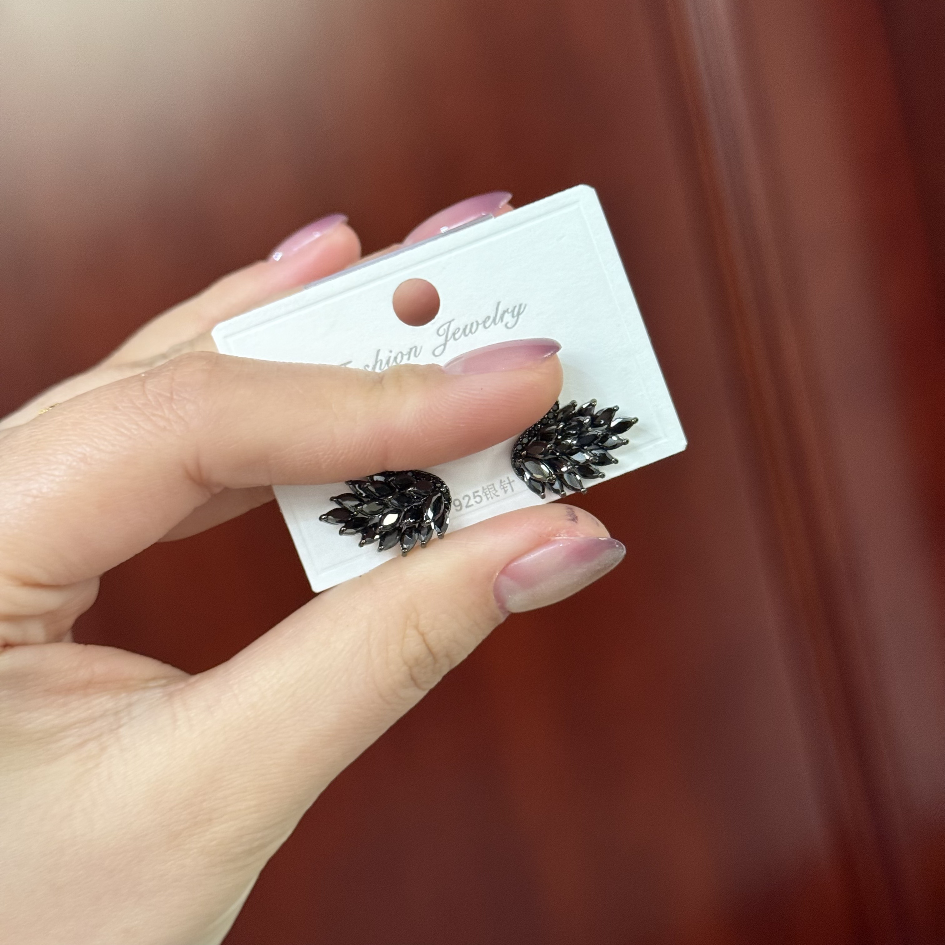 铜合金锆石耳饰 2584 超高版 美讯家轻奢满镶小鹅高级感耳钉