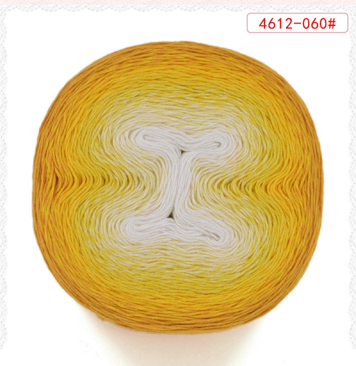 渐变色蛋糕线 段染棉线 手工钩织中细线 披肩 宝宝连衣裙线妖精线