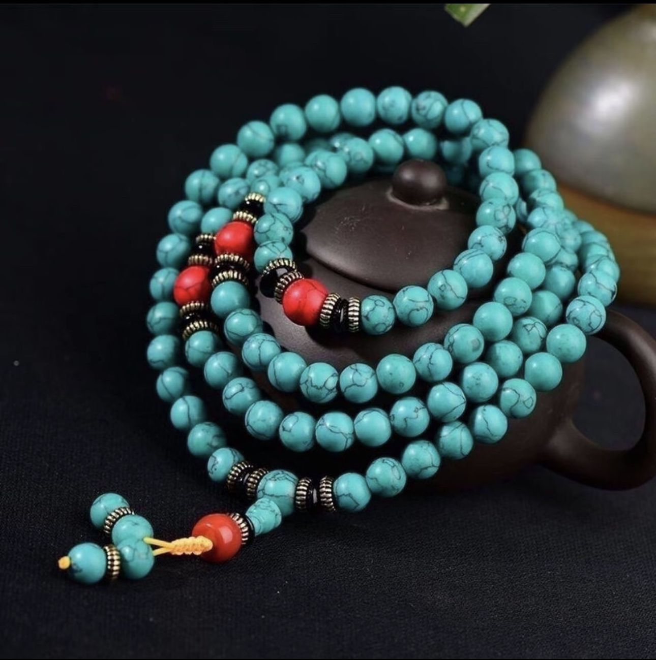 绿松S 手串挂件 C921精美手串B 高端文玩手串 挂件 -（无礼盒）