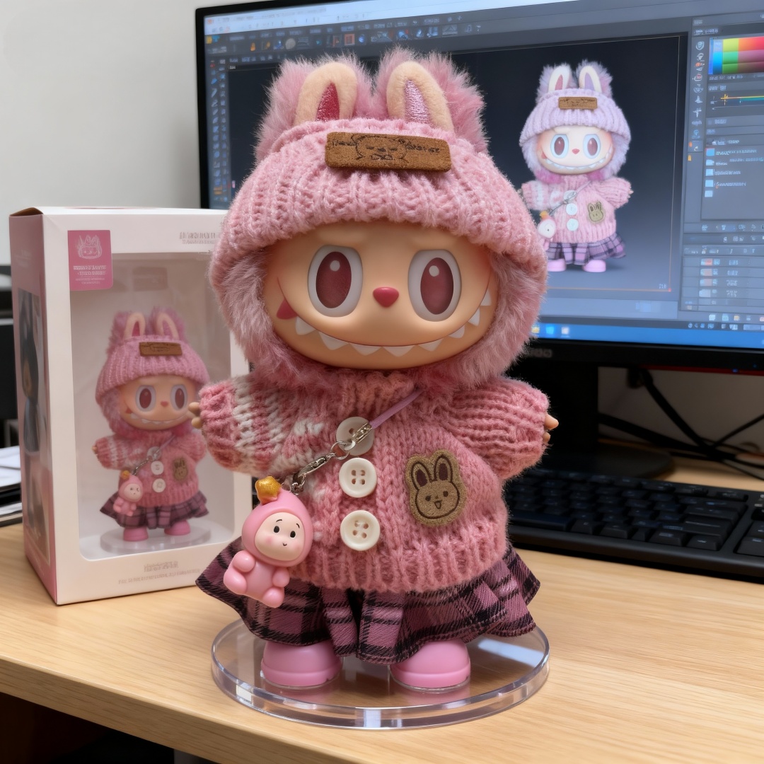 3.0爱欢乐忠诚Labubu娃衣适用一二三代前方高能拉布布衣服替换装