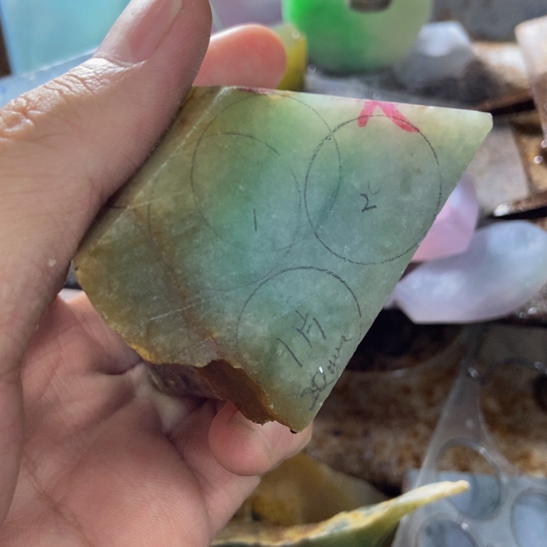 笨***孩定制翡翠未镶嵌料子