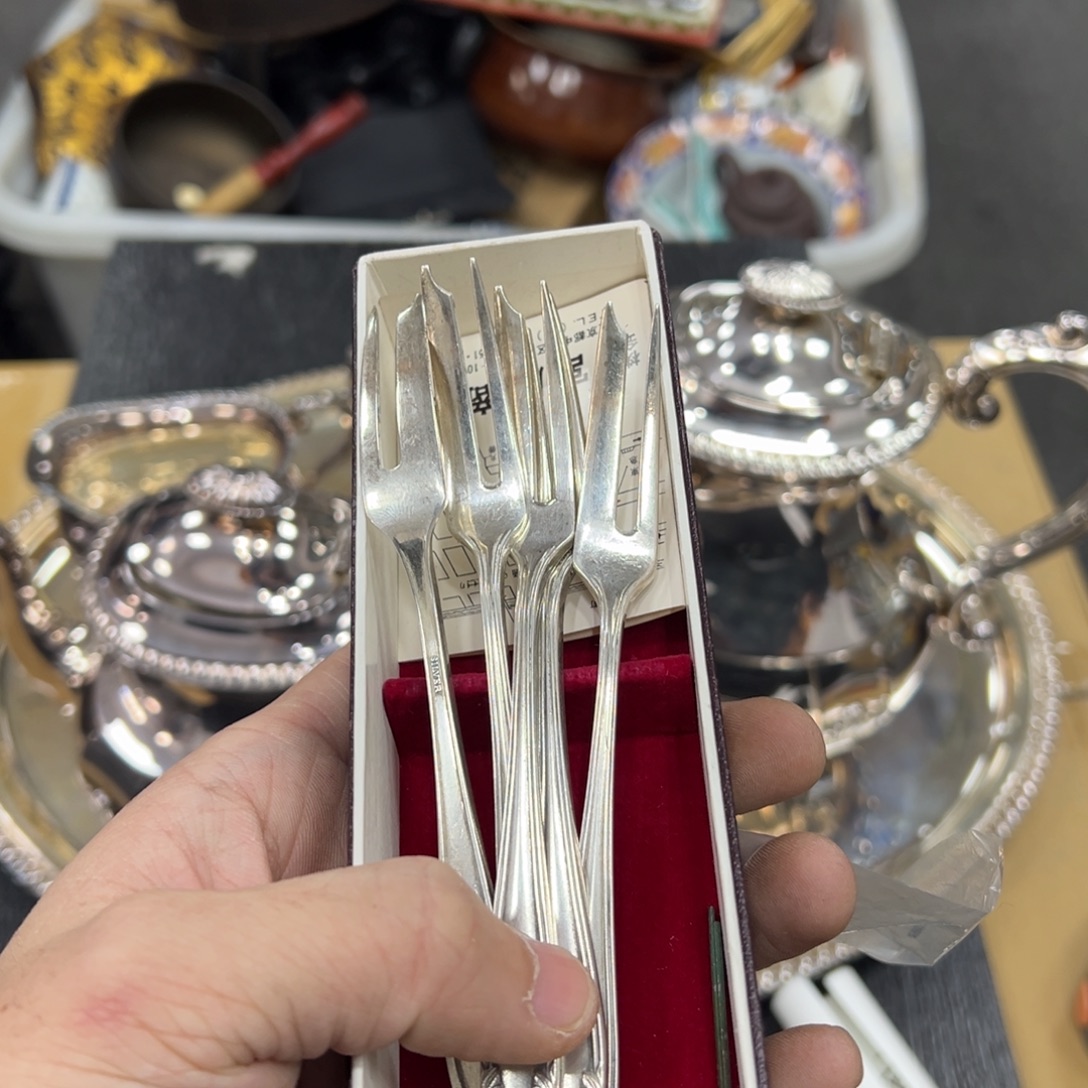 *****925银日本中古工艺品摆件