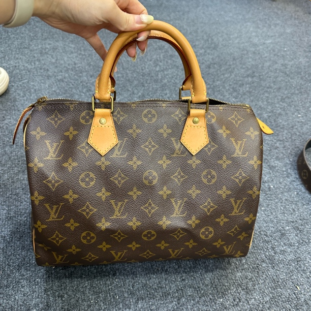 95新 LouisVuitton/路易威登 修复品speedy30枕头包手提单肩斜挎