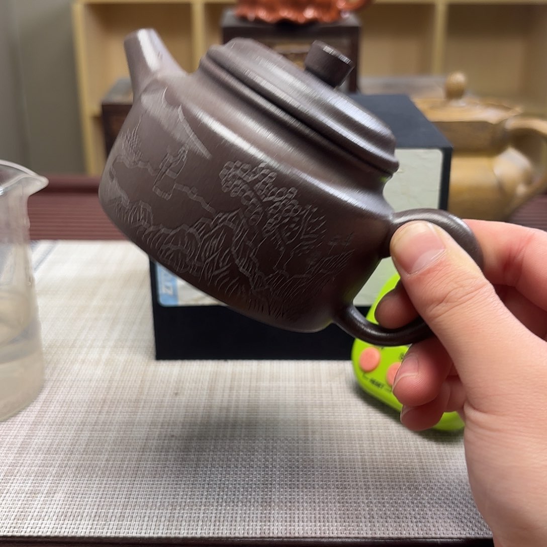 紫砂茶壶中*中微瑕处理