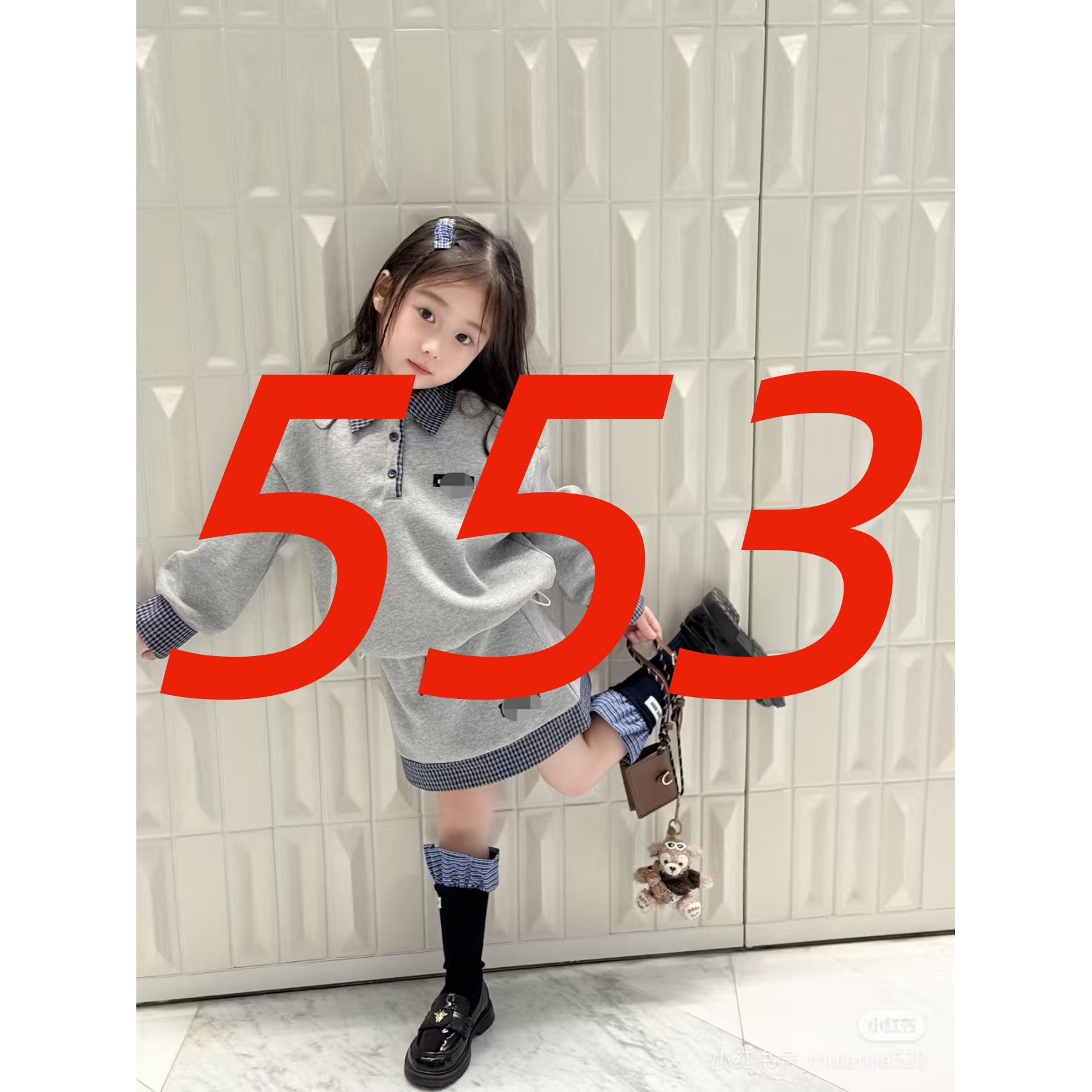 【GZ】编码553女童2025童装秋季新款时尚加绒休闲裤YMR4ZK561