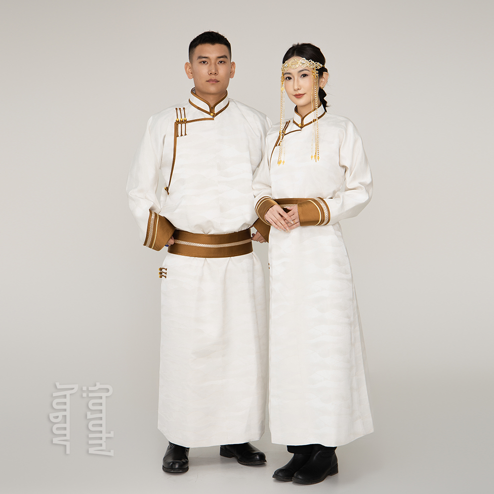 SodonGoyol 2025新款白色情侣蒙古袍