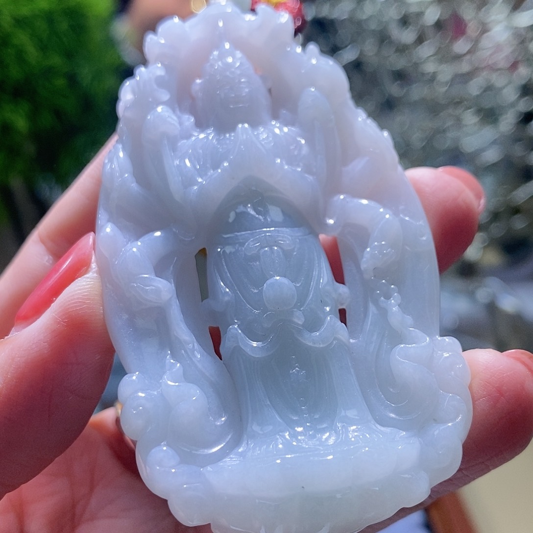 【闪购商品】翡翠未镶嵌颈饰千手