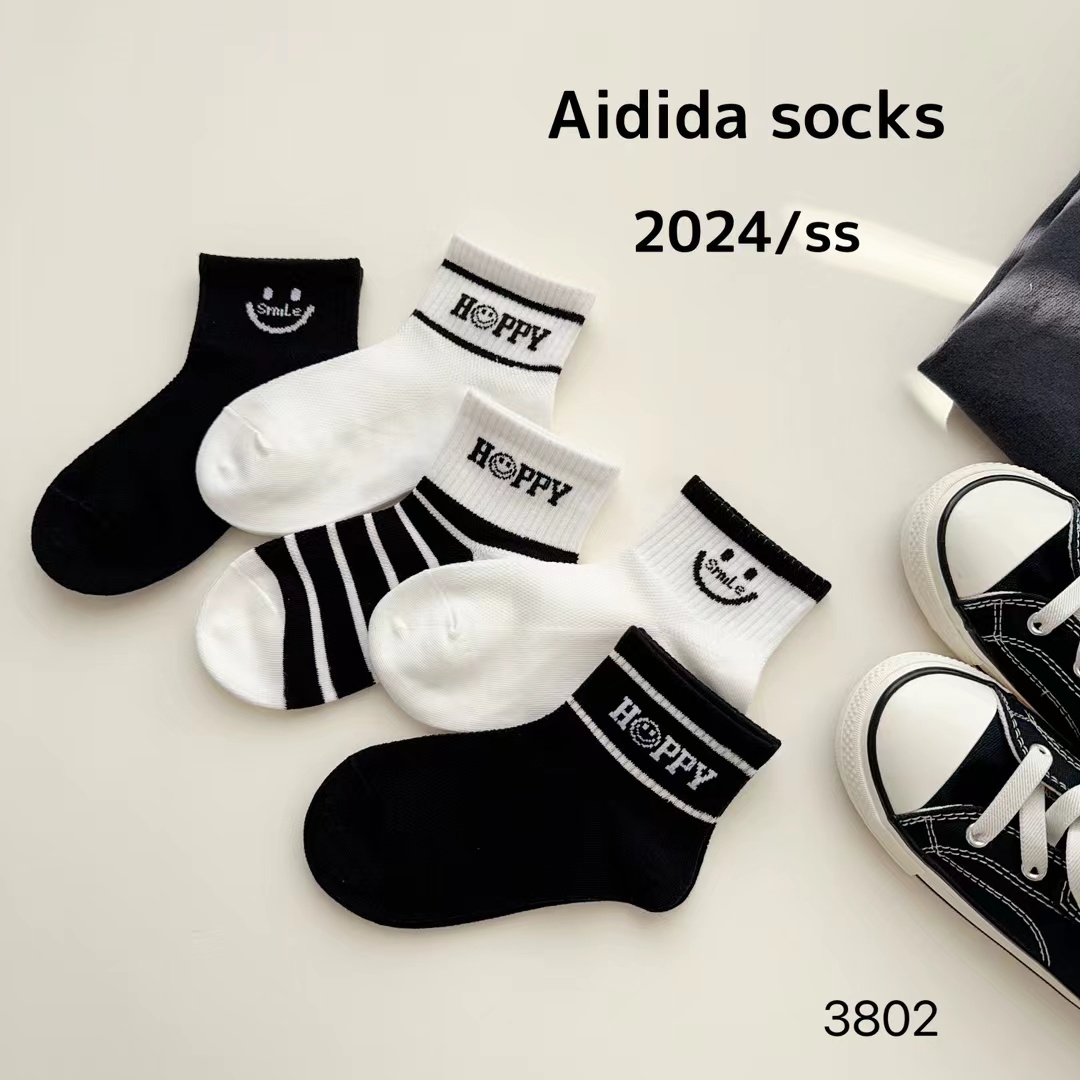 爱嘀嗒夏季款儿童袜男女童卡通薄款短袜