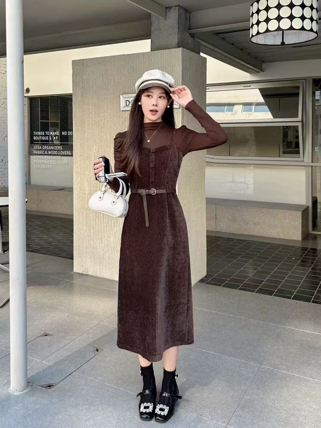 8232吊带裙子两件套穿搭气质