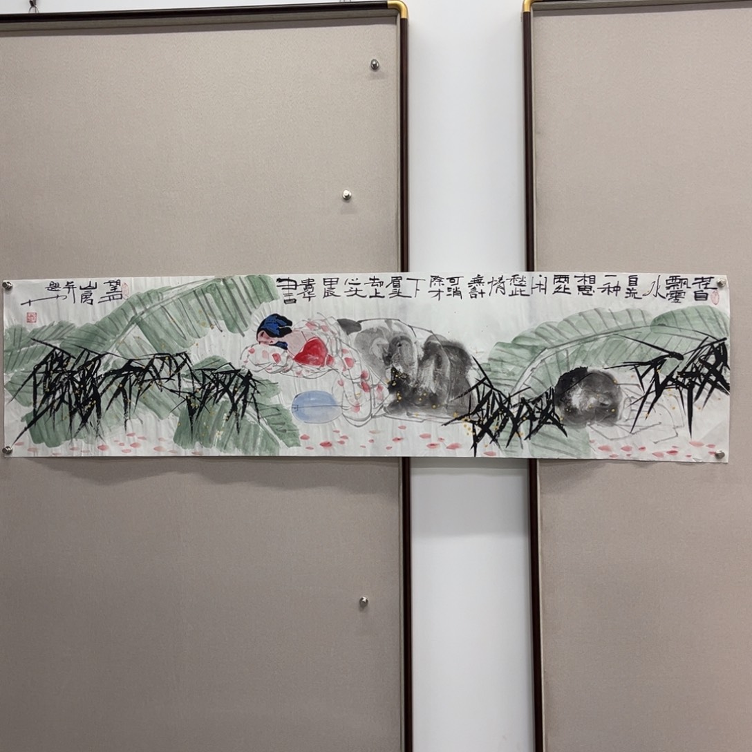 国画艺术家真人手绘