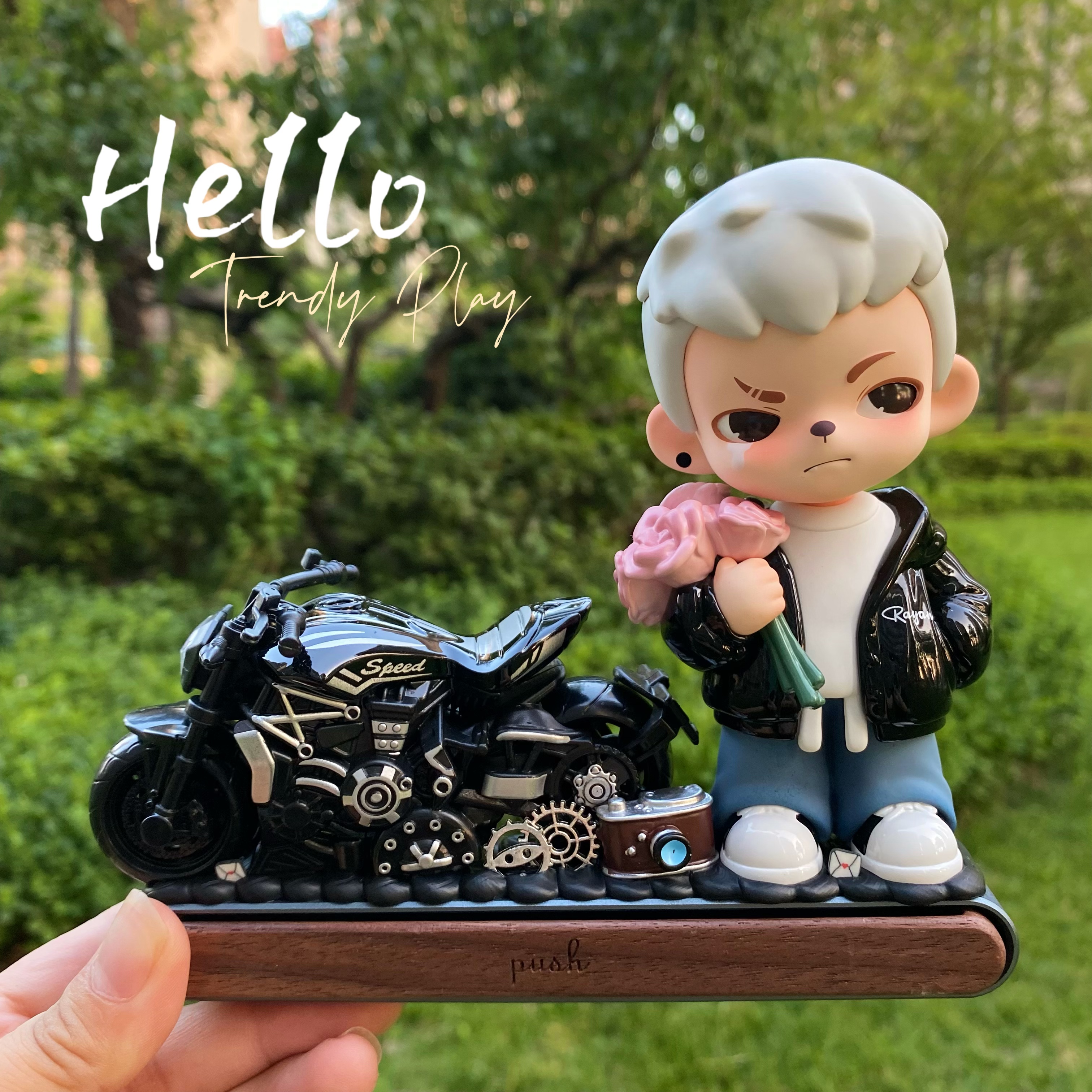 Rayan哥哥数字临时停车号码牌创意手工奶油胶DIY胡桃木摆件礼物