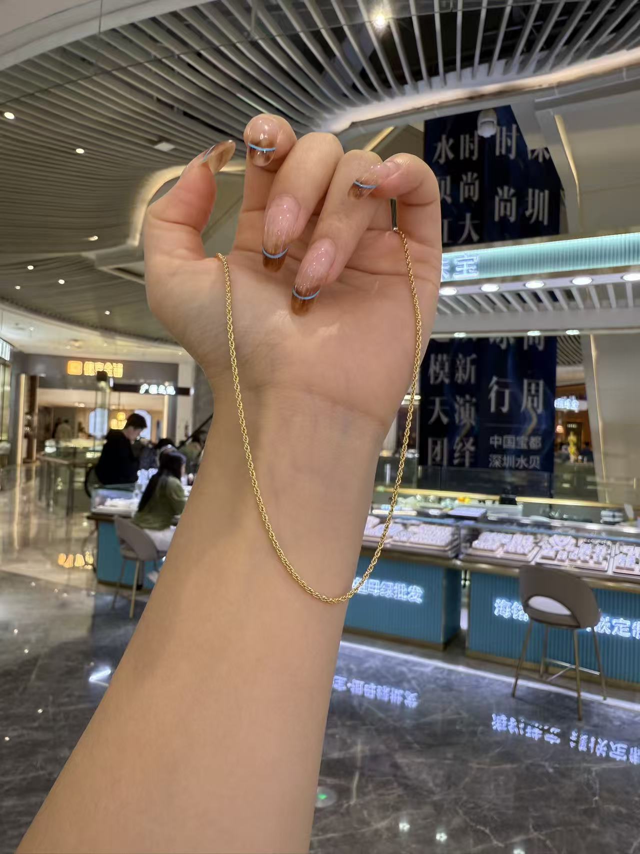 （开业福利）麻花弹簧扣链素链