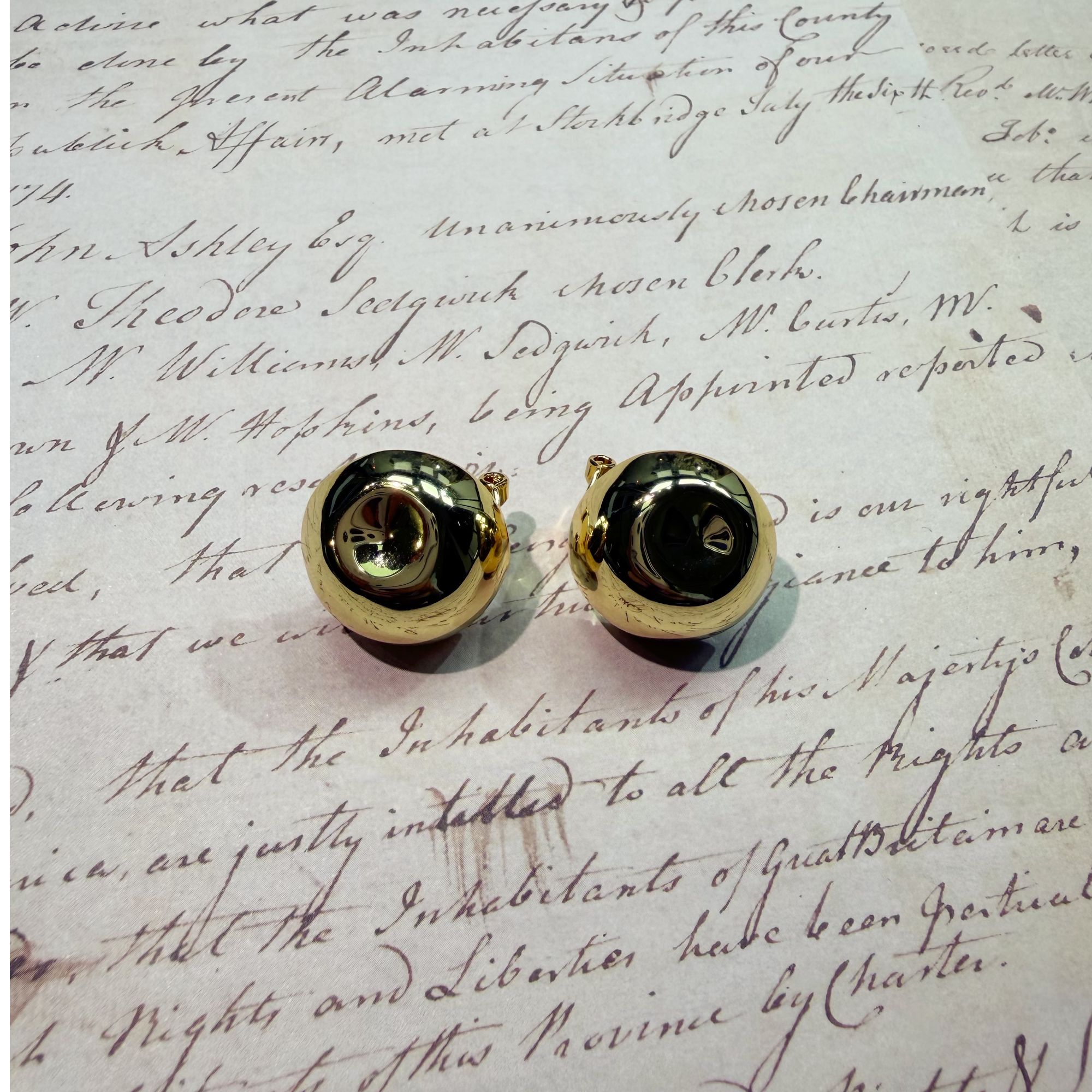 铜合金耳饰 简约日韩女金色法式耳环气质素款时尚