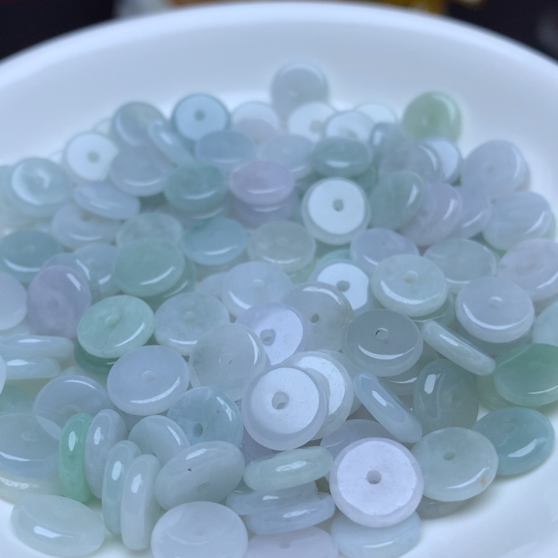 【闪购商品】翡翠手链未镶嵌卡9冰平安扣50个