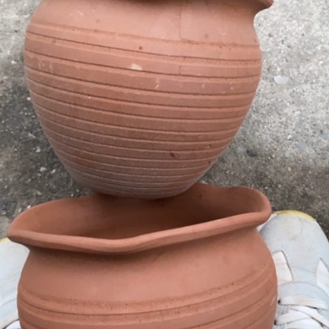 【闪购商品】紫砂花盆高18口20一对