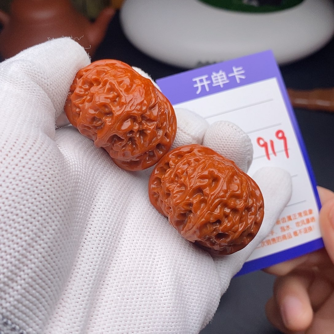 文玩核桃把件40宫灯919