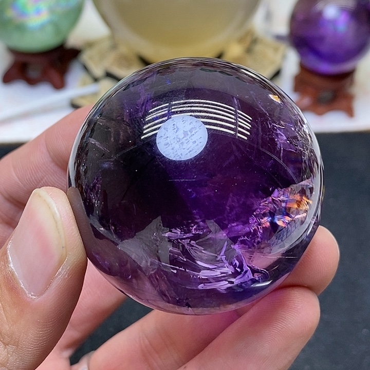 水晶乌拉圭紫水晶球未镶嵌