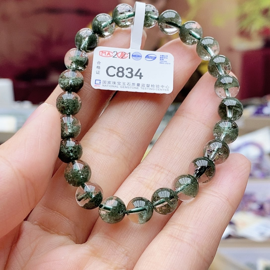 水晶手链未镶嵌C834绿幽灵