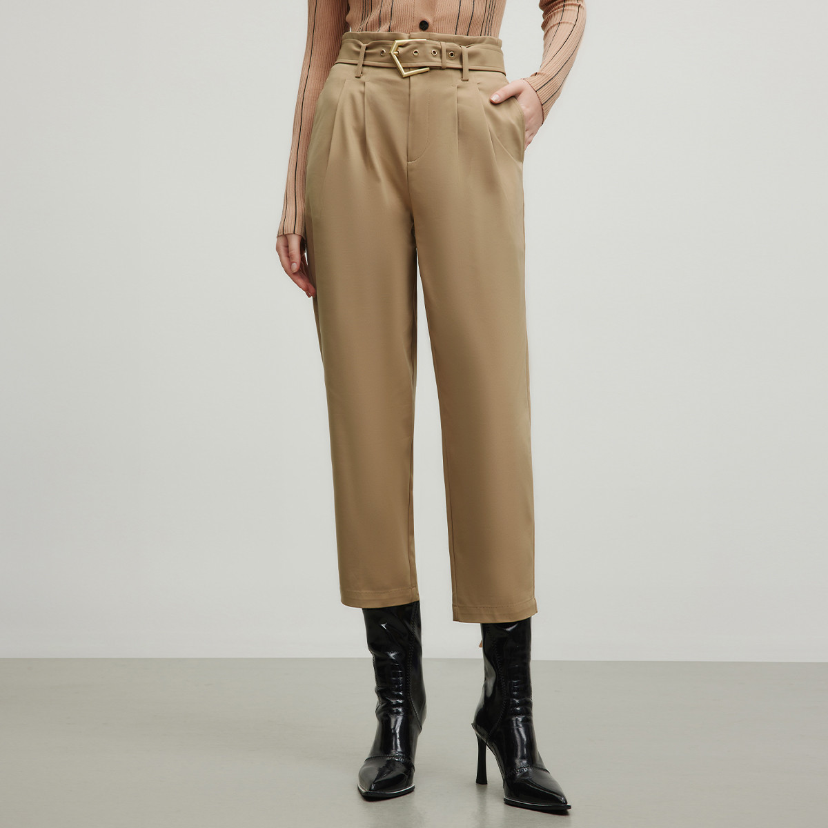 【芊芊专属】高腰显瘦休闲裤子女夏直筒气质设计感百搭萝卜裤