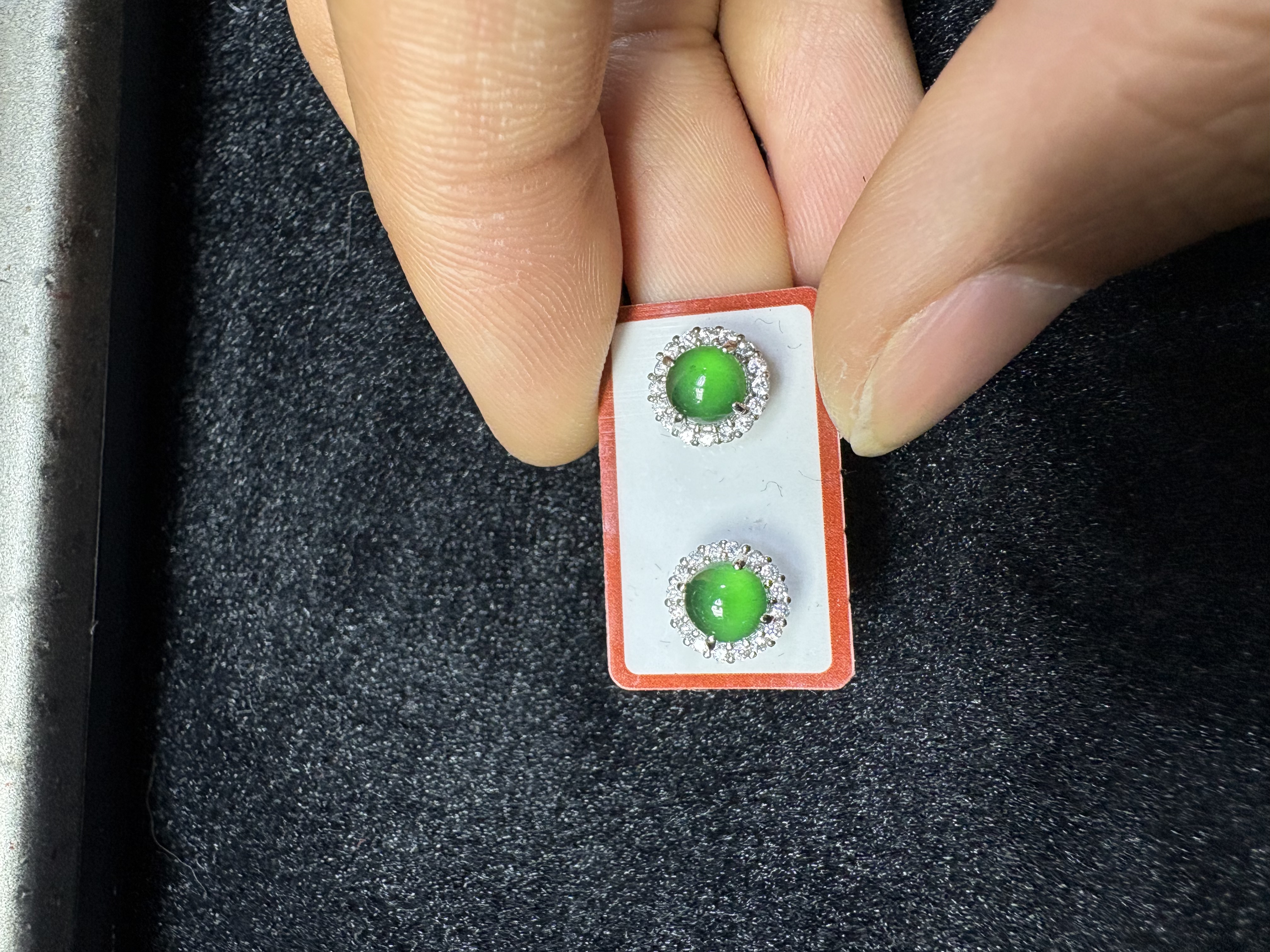 翡翠耳钉女士气质百搭商品多样性发货1