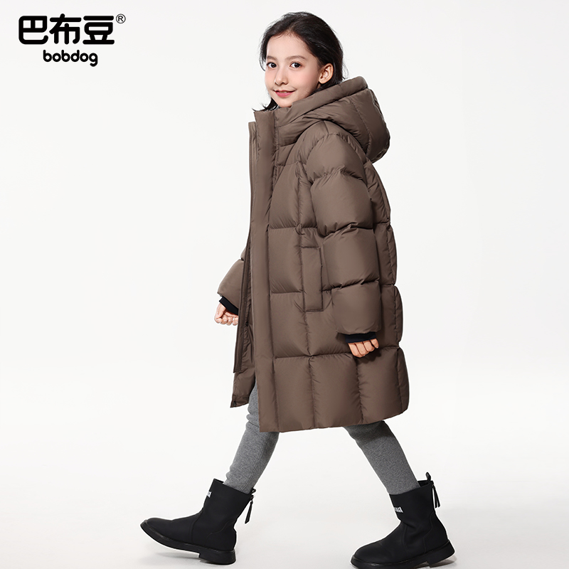 Bobdog/巴布豆金标95绒童装儿童羽绒服男童女童2025冬装防风外套