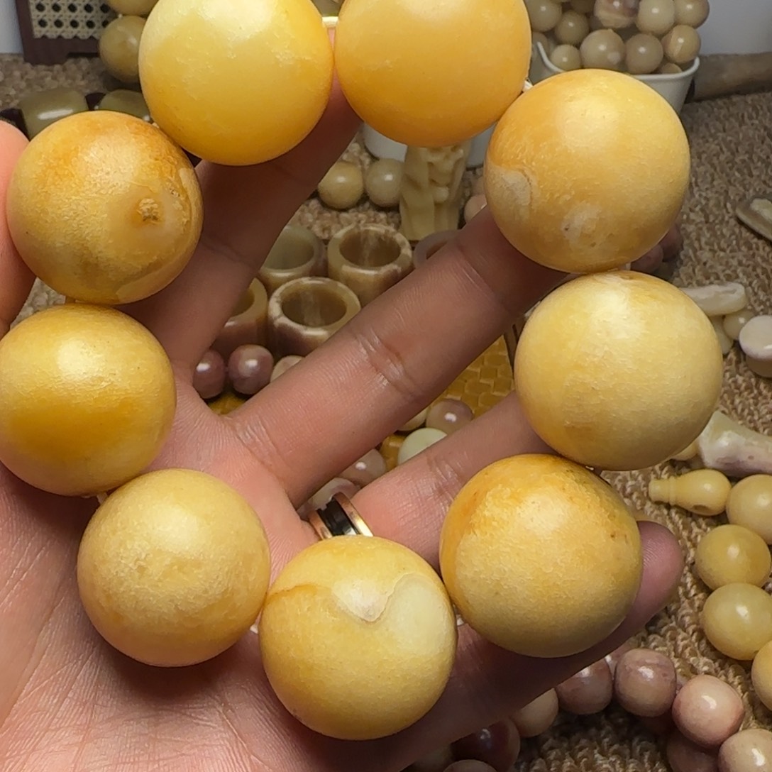上***鱼木质类驼骨手工3.0球