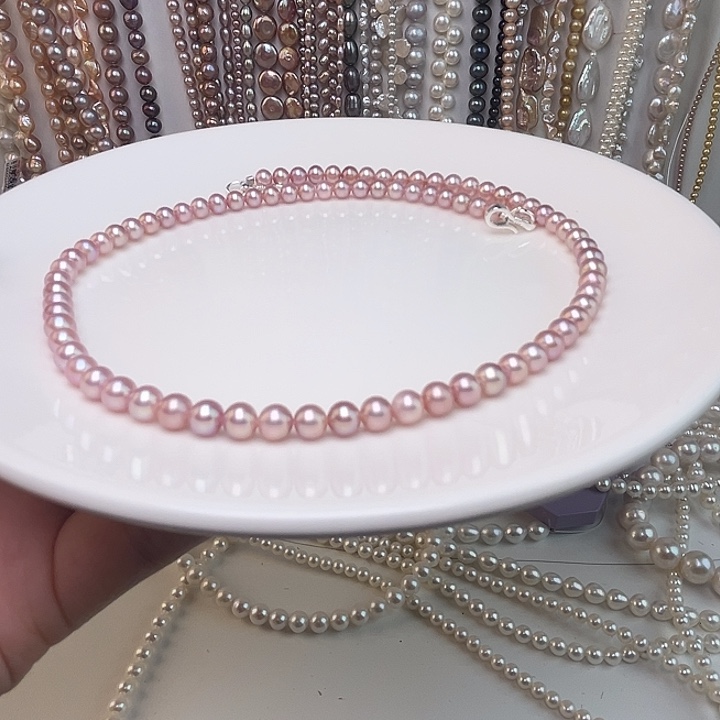 未镶嵌淡水珍珠颈饰5-6