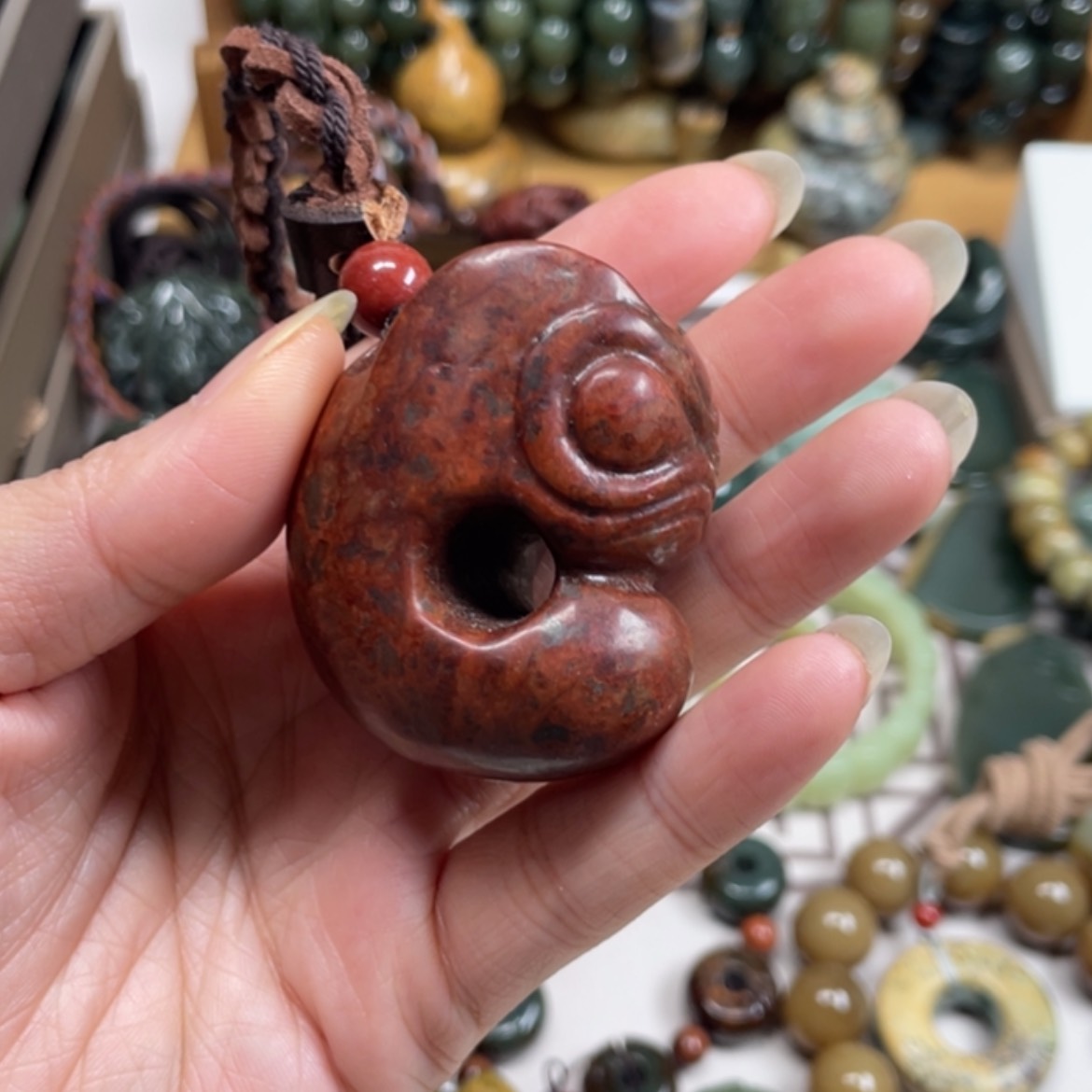 【闪购商品】岫岩河磨玉（透闪石质玉）手把件未镶嵌