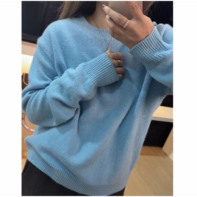 莹莹家/星耀/100羊毛/套头亮片毛衣  127